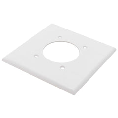 Leviton 80526-W 2-Gang Flush Mount 2.15-Inch Diameter Device Receptacle Wallplate Midway Size