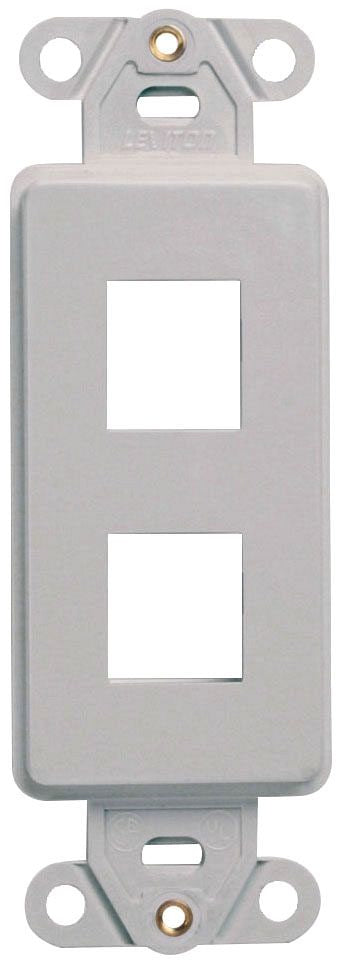 LEVITON Leviton 41642-GY QuickPort Decora Insert, 2-Port, Gray