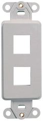 Leviton 41642-GY QuickPort Decora Insert, 2-Port, Gray