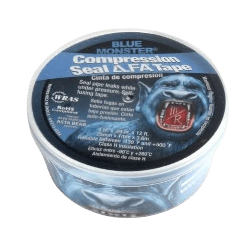 MILL-ROSE Mill-Rose 76085 Cleanfit Blue Monster Self-Fusing Compression Seal Tape 12 ft x 1 in x 0.045 in