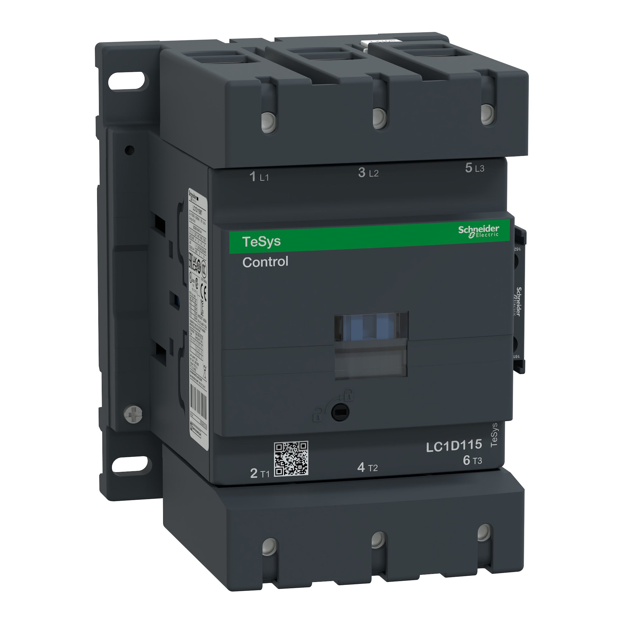SCHNEIDER ELECTRIC Schneider Electric LC1D115U7 IEC Contactor TeSys Deca 115A 75HP at 480VAC