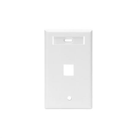 LEVITON Leviton 42080-1WS Quickport Gang Socket Faceplate 1 Port Standard Size