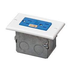 Leviton 47605-ACS J-Box Surge Protective Kit, Comes with Duplex Receptacle, Blue