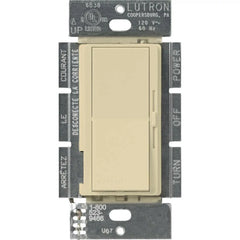 LUTRON Lutron DVFSQ-FH-IV Diva 3-Speed Fan Control and Light Switch, Single-Pole/3-Way, 1.5A Fan/1A LED, Clamshell Packaging