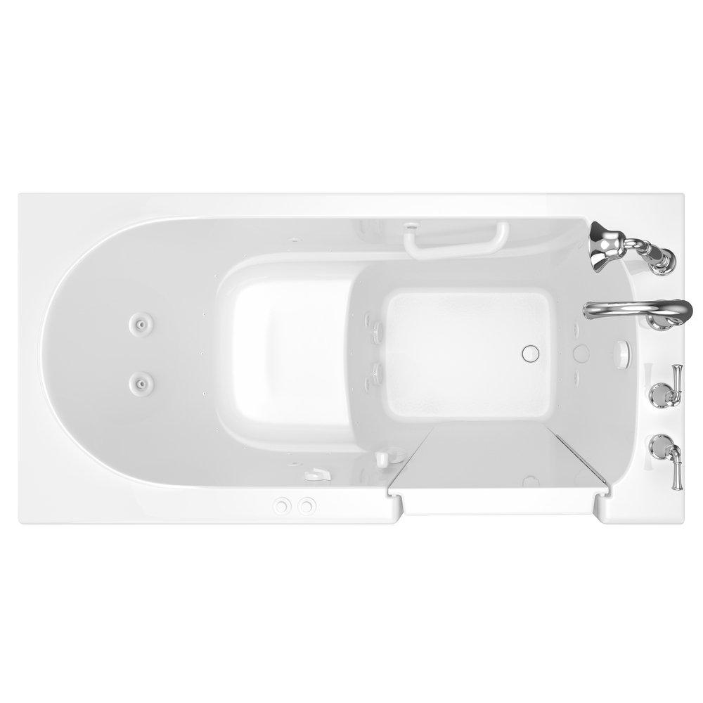 AMERICAN STANDARD American Standard 3060.509.CRW Value Series 59-1/2 x 29-3/4 in. Combo Walk-In Bathtub with Right Drain in White