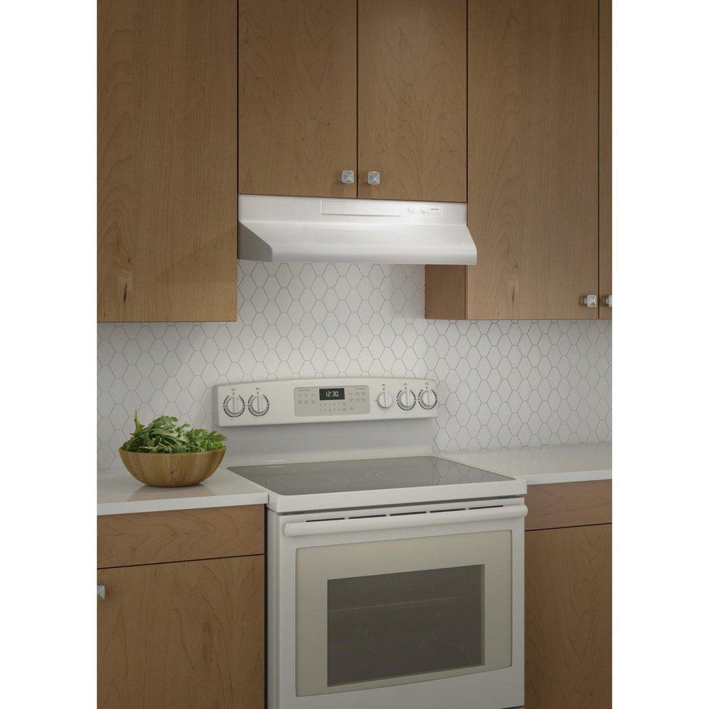 BROAN-NUTONE Broan-NuTone F403011 White-on-White Range Hood 230 MAX CFM 30 in Ducted