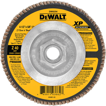 DEWALT DW8255 FLAP DISCS