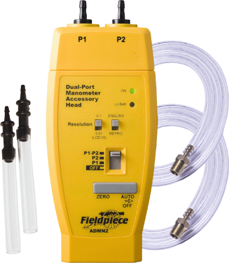 FIELDPIECE Fieldpiece ADMN2 Dual Port Manometer Head Power Each Replacement MPN