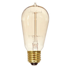 SATCO S2413 Decorative Dimmable Vintage Incandescent Lamp 40 W ST19 120 VAC