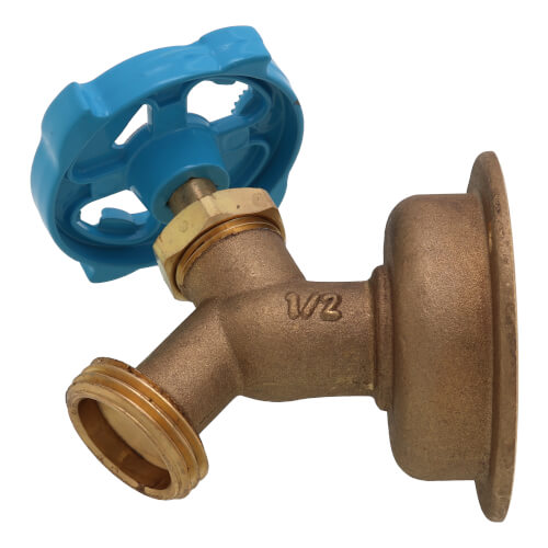 SHARKBITE CASH ACME 24632LF 1/2 Push-to-Connect x 3/4 MHT No-Kink 45 Deg Hose Bibb - Multi-Turn