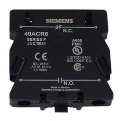 SIEMENS Siemens 49ACR6 Aux Switch DP, 600VAC, 1NO/1NC