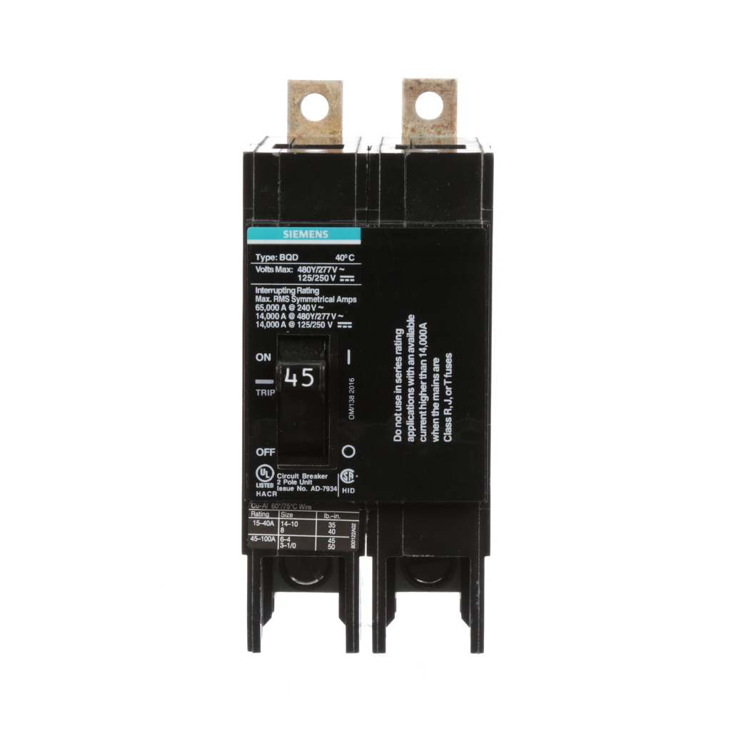SIEMENS BQD245 CIRCUIT BREAKERS