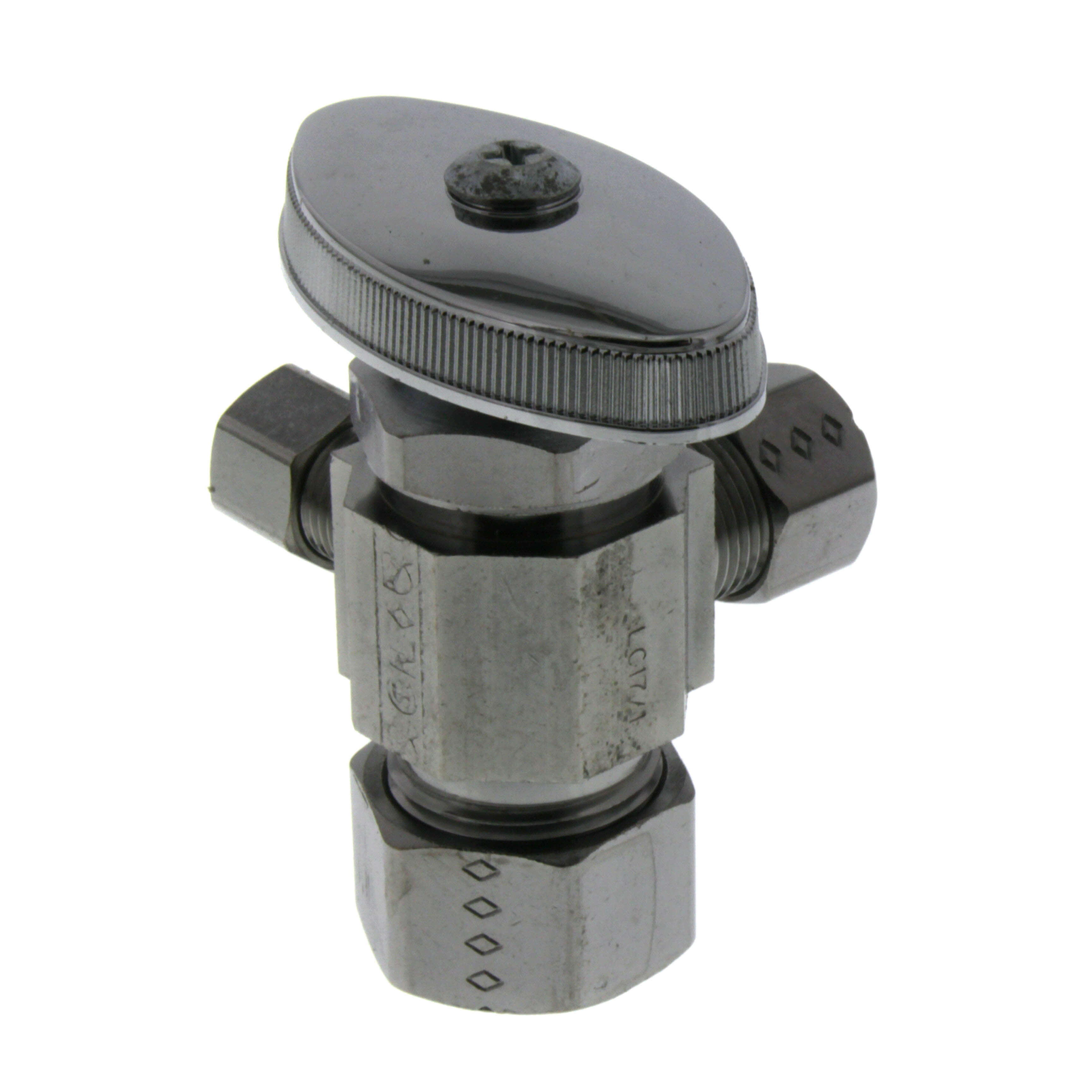 BRASSCRAFT BrassCraft CR1900LXC1 Multi-Turn Dual Outlet Supply Angle Stop 1/2 x 3/8 x 1/4 in