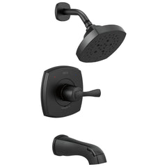 DELTA FAUCET Delta T14476-BL Stryke Single Handle Multi Function Bathtub & Shower Faucet in Matte Black Trim Only