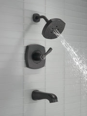 DELTA FAUCET Delta T14476-BL Stryke Single Handle Multi Function Bathtub & Shower Faucet in Matte Black Trim Only