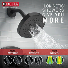 DELTA FAUCET Delta Faucet T17476-BL Stryke Two Handle Multi Function Bathtub & Shower Faucet in Matte Black (Trim Only)