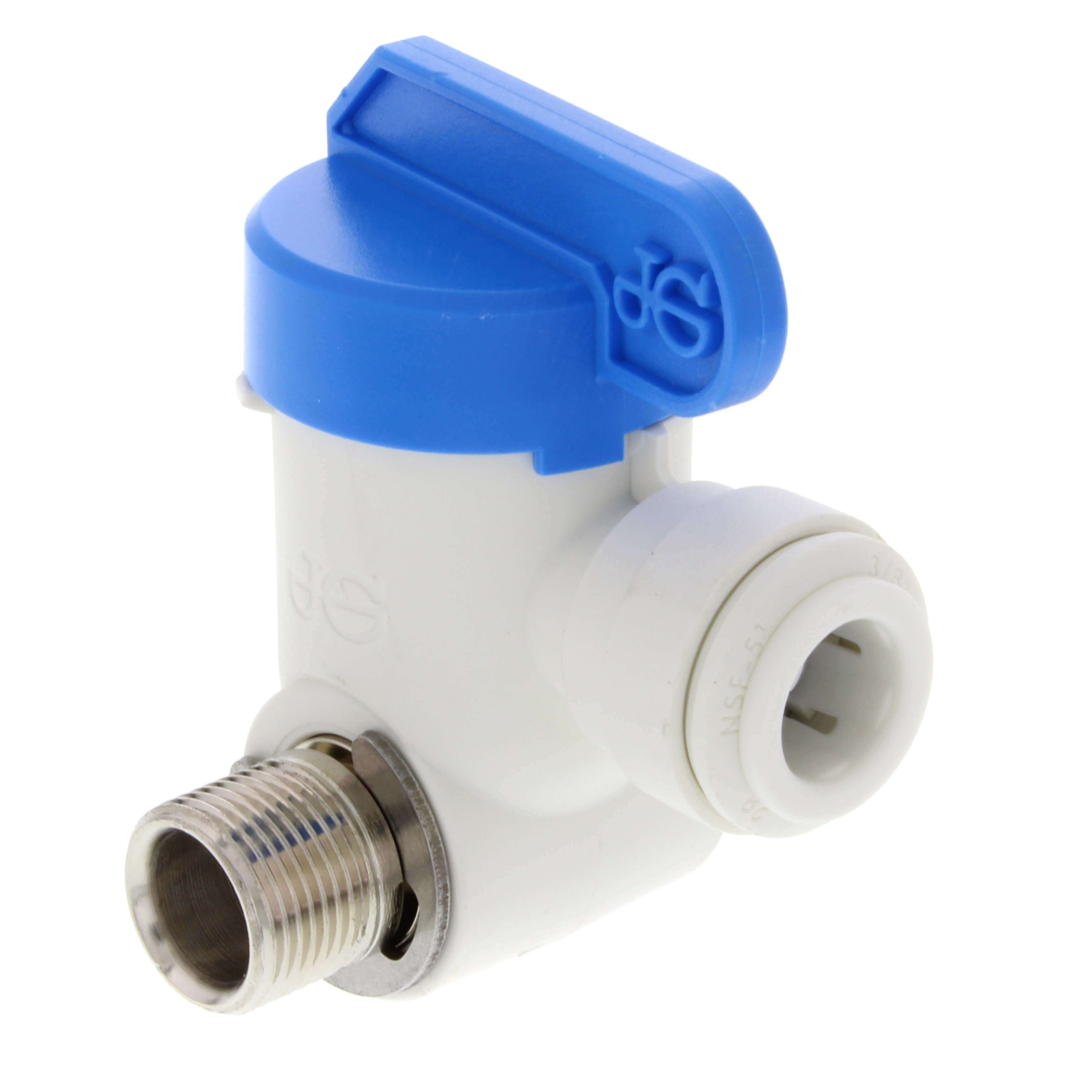 JOHN GUEST John Guest ASVPP2LF 3/8 in. Male Compression x Compression x OD Tube Lever Handle Angle Supply Stop Valve in White