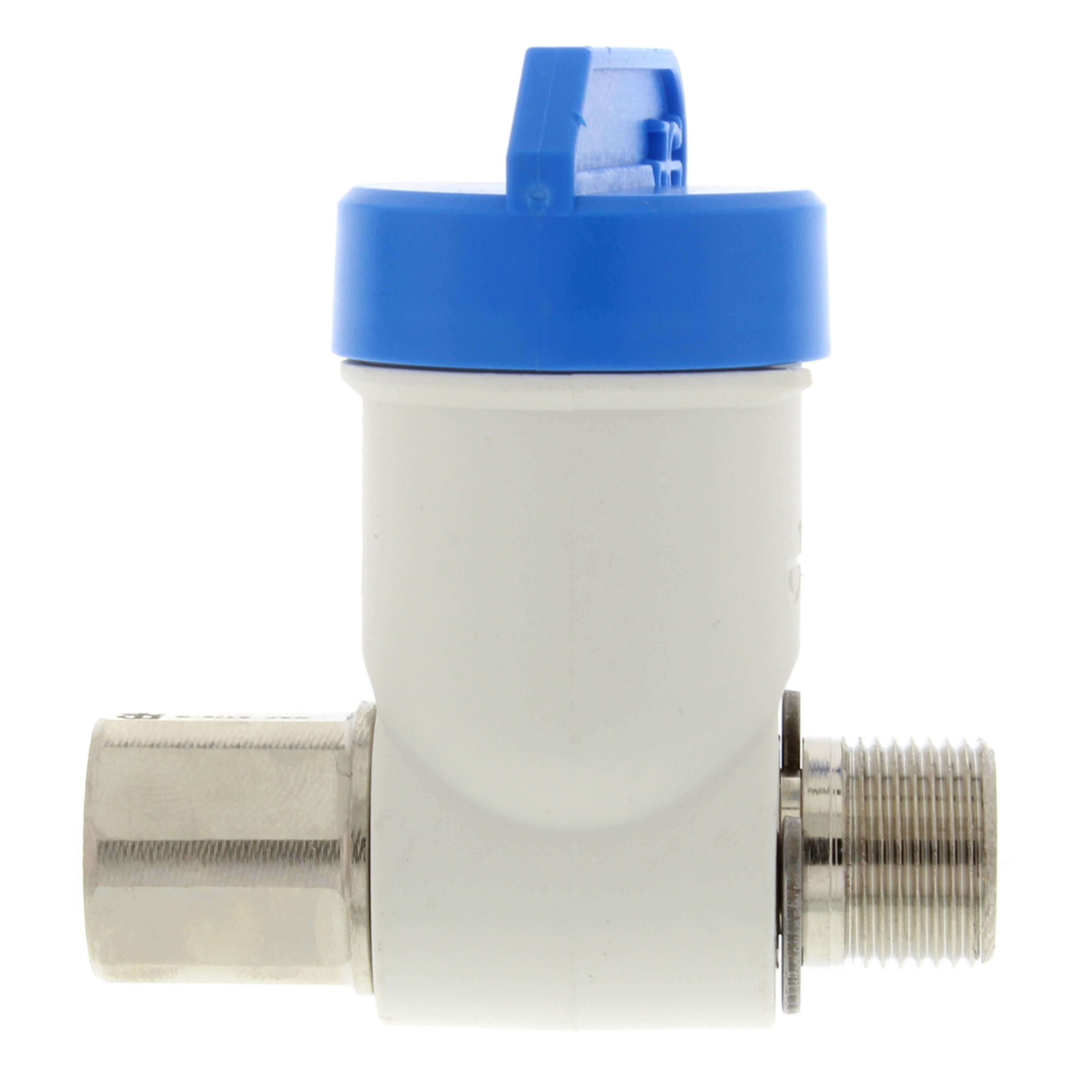JOHN GUEST John Guest ASVPP2LF 3/8 in. Male Compression x Compression x OD Tube Lever Handle Angle Supply Stop Valve in White