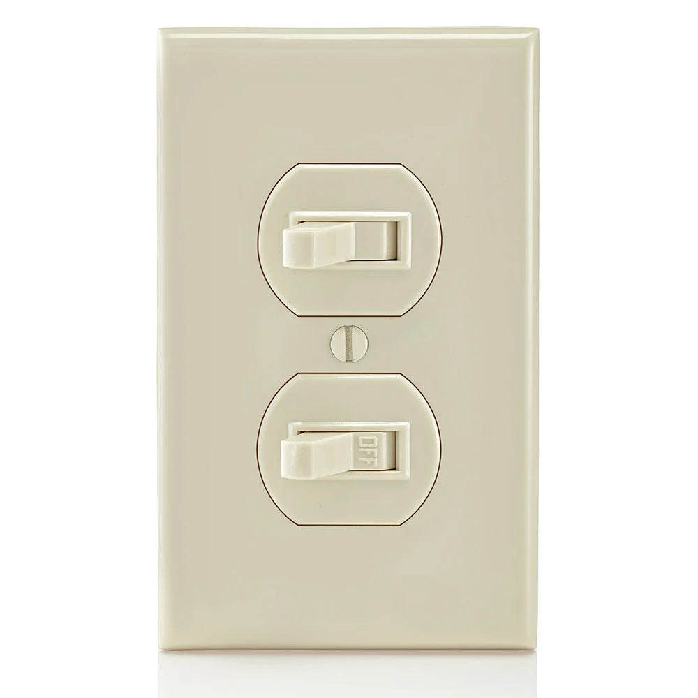 LEVITON Leviton 5241-T 15 Amp 120/277 Volt Duplex Style Single-Pole/3-Way AC Combination Switch