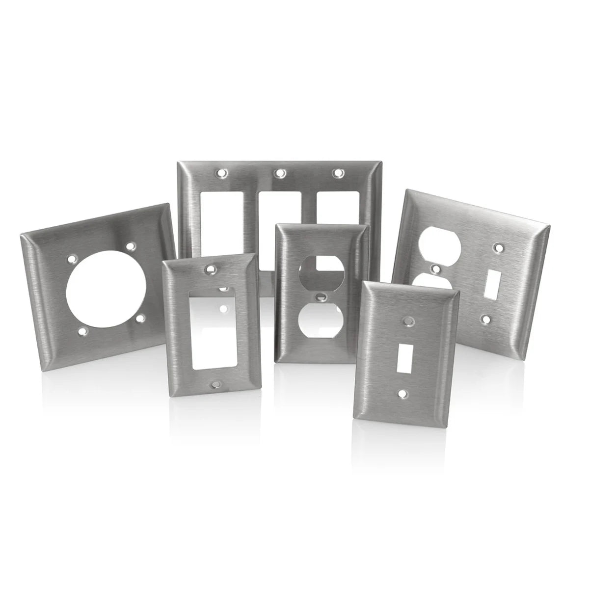 LEVITON Leviton SL701 2-Gang C-Series Single 2.465 Diameter Opening Wallplate Standard Size