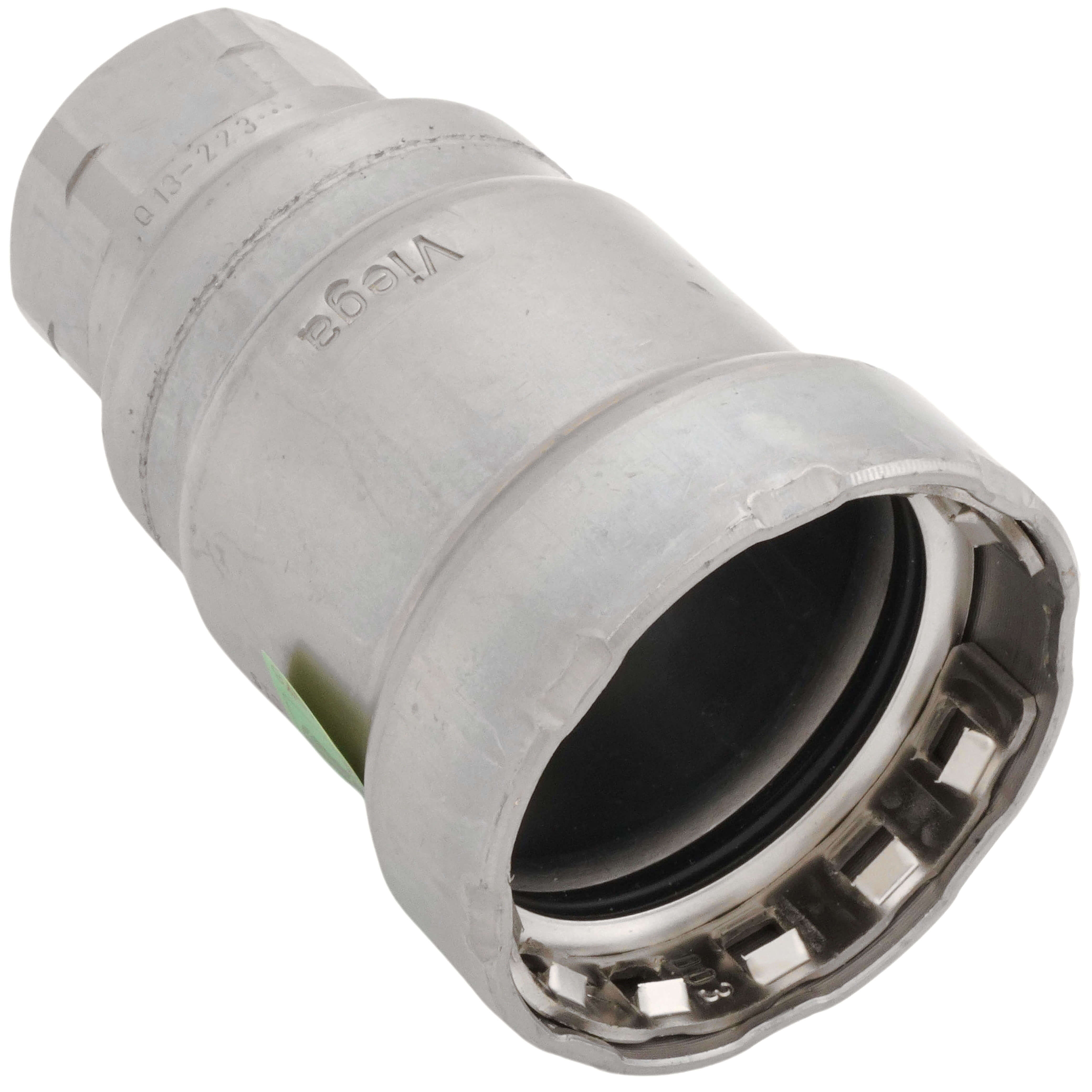 VIEGA Viega 25595 MegaPress Pipe Adapter, 1-1/4 x 3/4 in, Press x FNPT, Carbon Steel