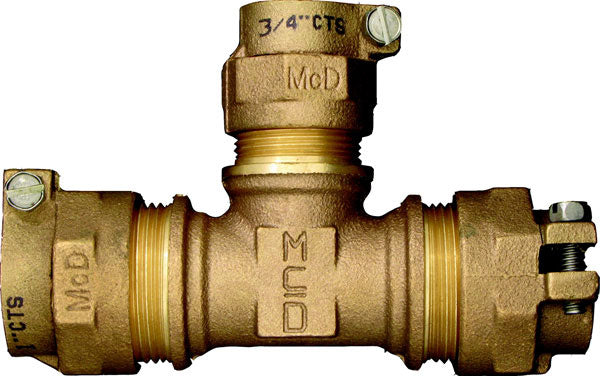AY MCDONALD A.Y. McDonald 5140-123 TEE TUBE 1 X 3/4IN BRS DOM