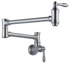 DELTA FAUCET Delta Faucet 1177LF-AR Pot Filler Faucet 4 GPM Arctic Stainless