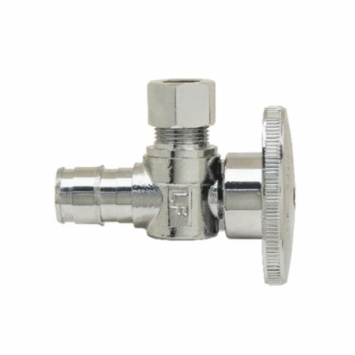 BRASSCRAFT BrassCraft PLB107XP PlumbShop 1/2 x 3/8 in. Barbed x OD Compression Angle Supply Stop Valve