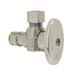 BRASSCRAFT BrassCraft PLB107XP PlumbShop 1/2 x 3/8 in. Barbed x OD Compression Angle Supply Stop Valve