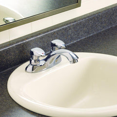DELTA FAUCET Delta Faucet 86T1153 Teck® Two Handle Centerset Metering Bathroom Sink Faucet in Chrome