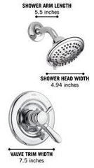DELTA FAUCET Delta Faucet T17238 Shower Trim Chrome