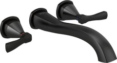 DELTA FAUCET Delta Faucet T5776-BLWL Stryke Two Handle Wall Mount Filler in Matte Black (Trim Only)