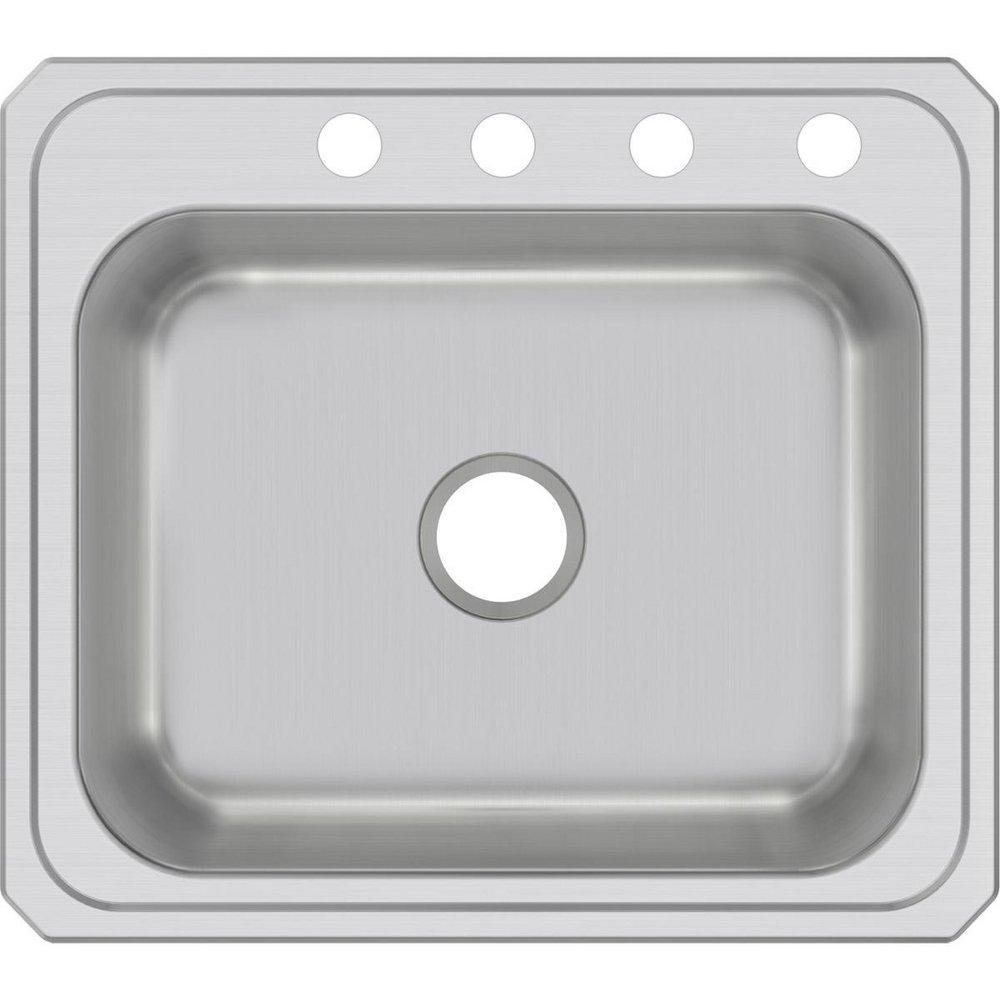 ELKAY Elkay CR25224 Celebrity Stainless Steel 25 x 22 x 7 4-Hole Drop-In Sink