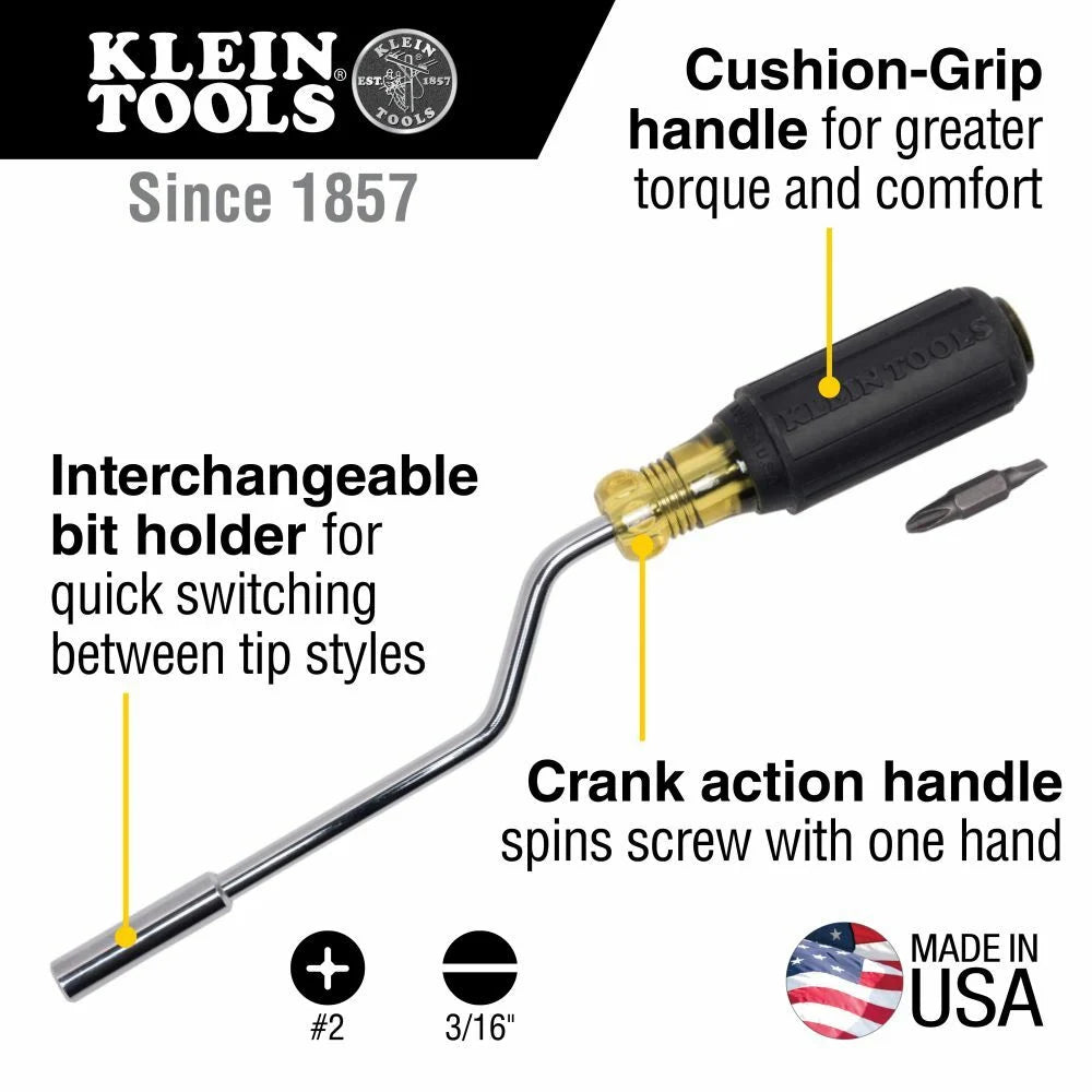 KLEIN TOOLS Klein 67100 2-in-1 Interchangeable Rapi-Drive Screwdriver