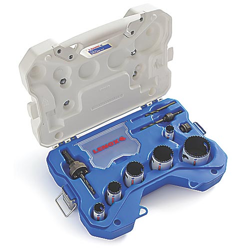 LENOX Lenox 30808600P 10pc Plumber's Speed Slot Hole Saw Kit, 3/4 thru 2-1/4, with Case