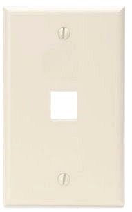 LEVITON Leviton 41080-1TP QuickPort Socket Faceplate 1-Port Light Almond