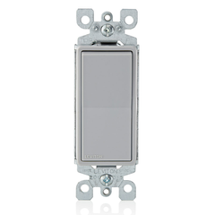 LEVITON Leviton 5601-2GY 15 Amp 1-Pole AC Quiet Switch 120/277 Volt Gray