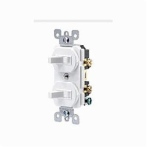 LEVITON Leviton 5224-2W 1-Pole Combination Stacked Toggle Switches Device 15A 120/277V 5224-2W