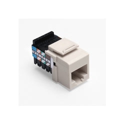 LEVITON Leviton 41108-RT8 Voice Grade QuickPort Jack, 8P8C, Light Almond
