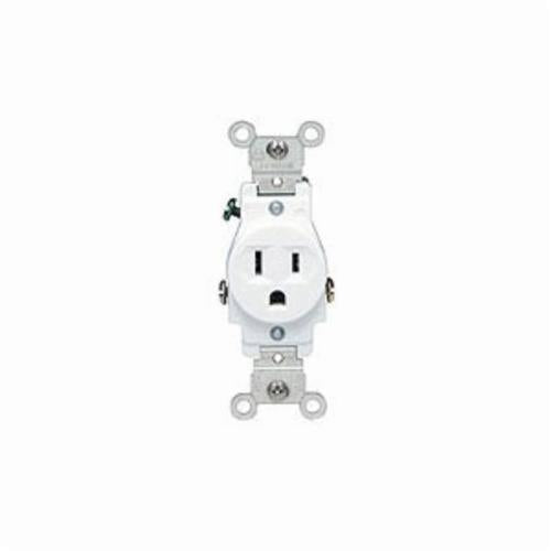 LEVITON Leviton 5015-I single receptacle outlet commercial specification grade smooth face 15 amp 125 volt NEMA 5-15R