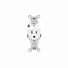 Leviton 5015-I single receptacle outlet commercial specification grade smooth face 15 amp 125 volt NEMA 5-15R