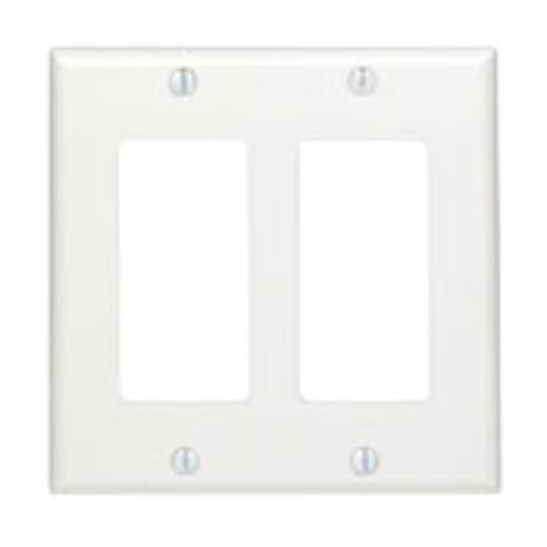LEVITON Leviton 80409-NT 2-Gang Decora/GFCI Device Wallplate Standard Size Replacement MPN