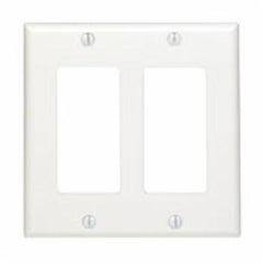 Leviton 80409-NT 2-Gang Decora/GFCI Device Wallplate Standard Size Replacement MPN