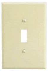 Leviton 86101 1-Gang Smooth Ivory Thermoset Device Mount Oversize Toggle Switch Wallplate