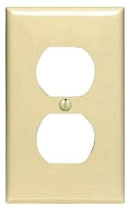 LEVITON Leviton 80703-NT N8-T Standard Size Light Almond Duplex Receptacle Plate