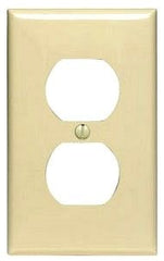 Leviton 80703-NT N8-T Standard Size Light Almond Duplex Receptacle Plate
