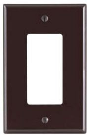 LEVITON Leviton PJ26 1-Gang Decora/GFCI Decora Wallplate Midway Size Brown