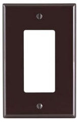 Leviton PJ26 1-Gang Decora/GFCI Decora Wallplate Midway Size Brown