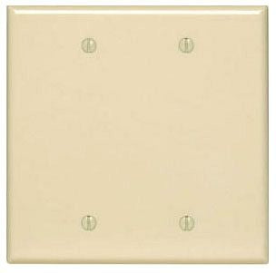 LEVITON Leviton PJ23-I 2-Gang No Blank Wallplate Midway Size Ivory
