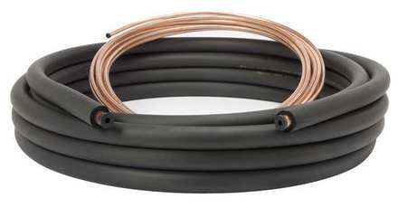 MUELLER STREAMLINE Mueller 61220500C Straight End Standard Line Set, 3/8 in Liquid Line x 3/4 in Suction Line, 50 ft L, 1/2 in Insulation THK